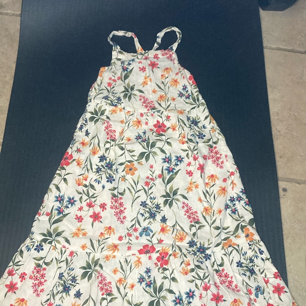 Girls long floral dress